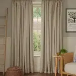 Blackout 50 A front view of Pencil Pleat Curtains