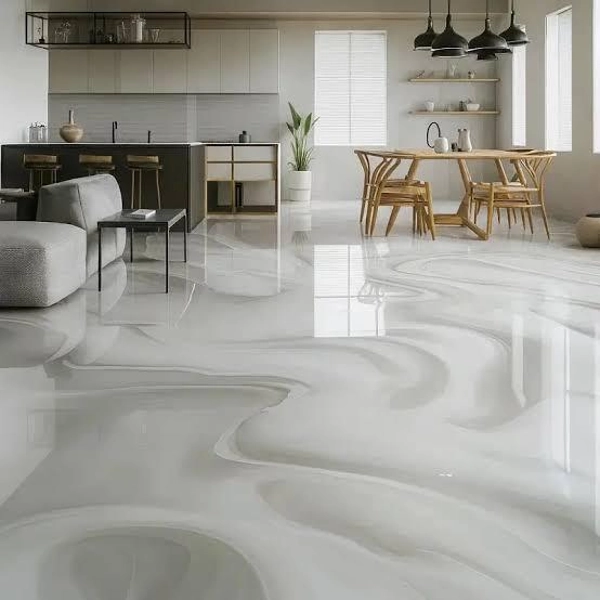 Epoxy Flooring 47 Grey-White Epoxy
