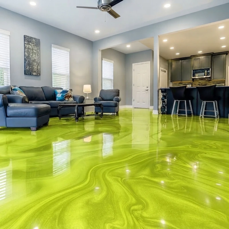 Epoxy Flooring 27 lime green epoxy