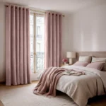 Bedroom Eyelet Velvet Curtains-1