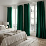Bedroom Eyelet Velvet Curtains-3