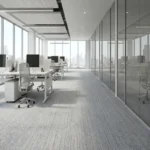 Office Carpet 29 Light Grey Linear Office Carpet