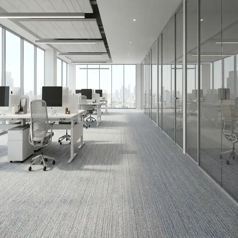 Office Carpet 32 Light Grey Linear Office Carpet