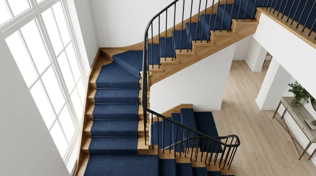 Stair 22 Luxury Blue Stair Runner Carpet