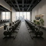 Rubber Flooring 24 Melamine Curved Square Rubber Flooring