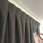 Motorized Curtains 24 Motorized Box Pleat Curtains
