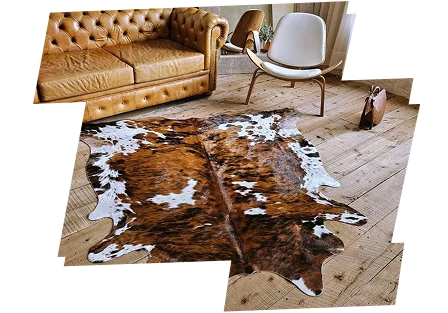 Natural cowhide rug