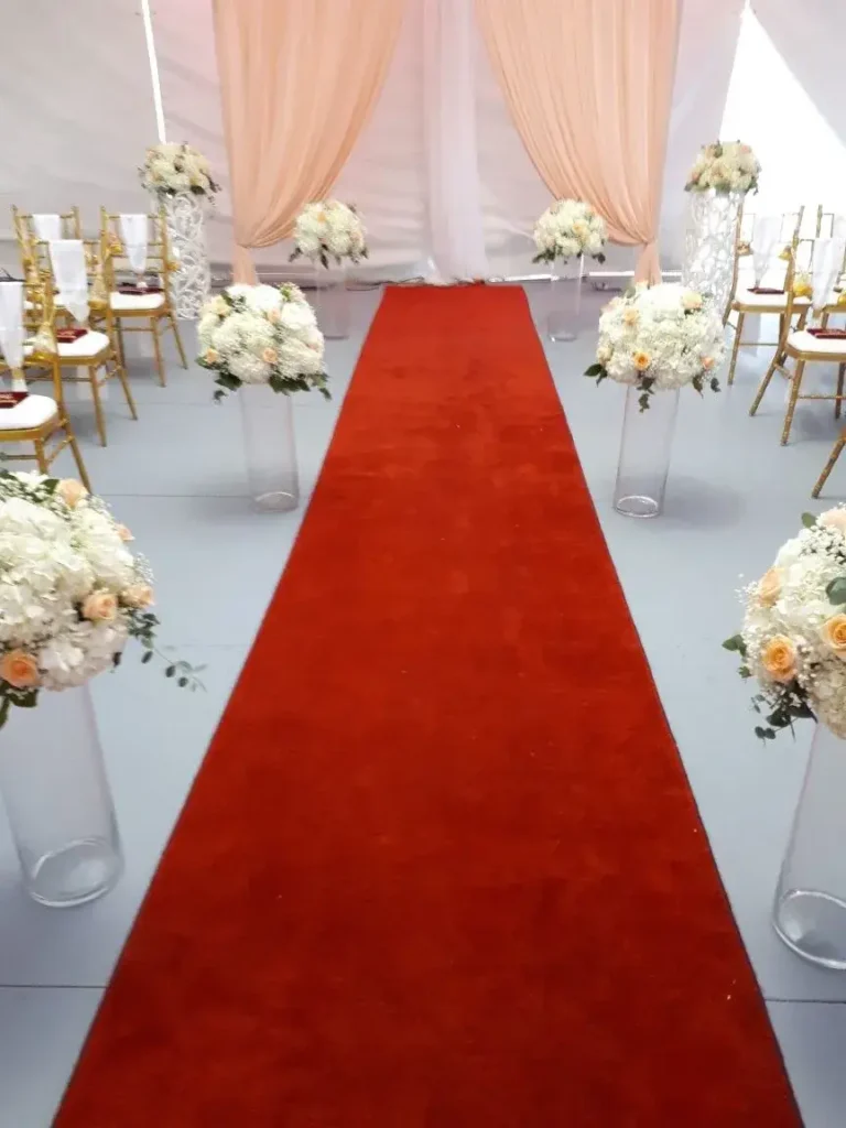 Event Carpet 27 Red Floral Event Carpet
