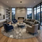 Area 34 Royal Abstract Rug