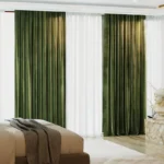 Motorized Curtains 10 Velvet Thermal Pleated Blackout Curtains