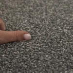 A close up view of Serenity Saxony Carpet