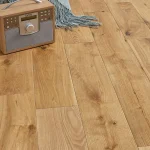 A close up view of Solid wood flooring