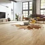 Cow Hide Rugs on a PVC Flooring in Dubai Homes