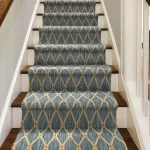Customized stair carpet installation in a Dubai