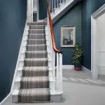 Durable stair carpet with anti-slip texture in a Dubai