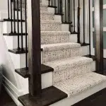 High-quality stair carpet with geometric patterns in Dubai
