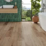 Tavern Oak Click LVT Flooring Installed in Bathroom
