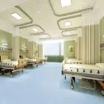 Antibacterial PVC Flooring installed in a patient room