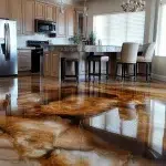 Modern Design Epoxy Flooring Installed in Kitchen