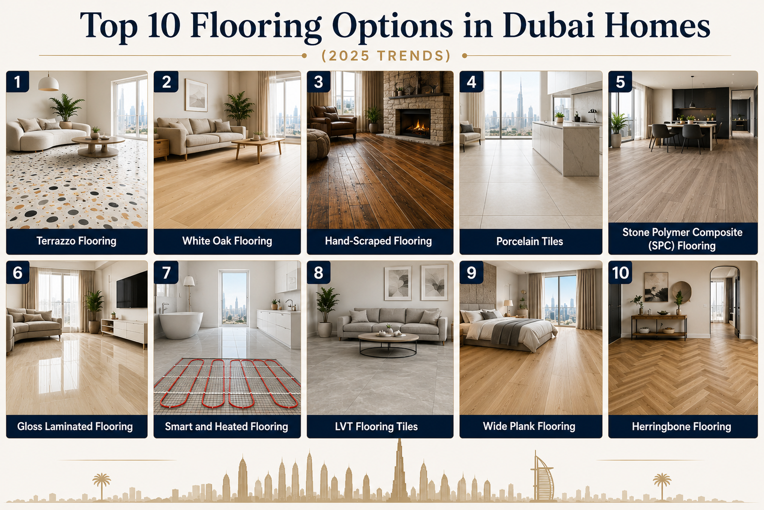 Top 10 Flooring Options in Dubai Homes