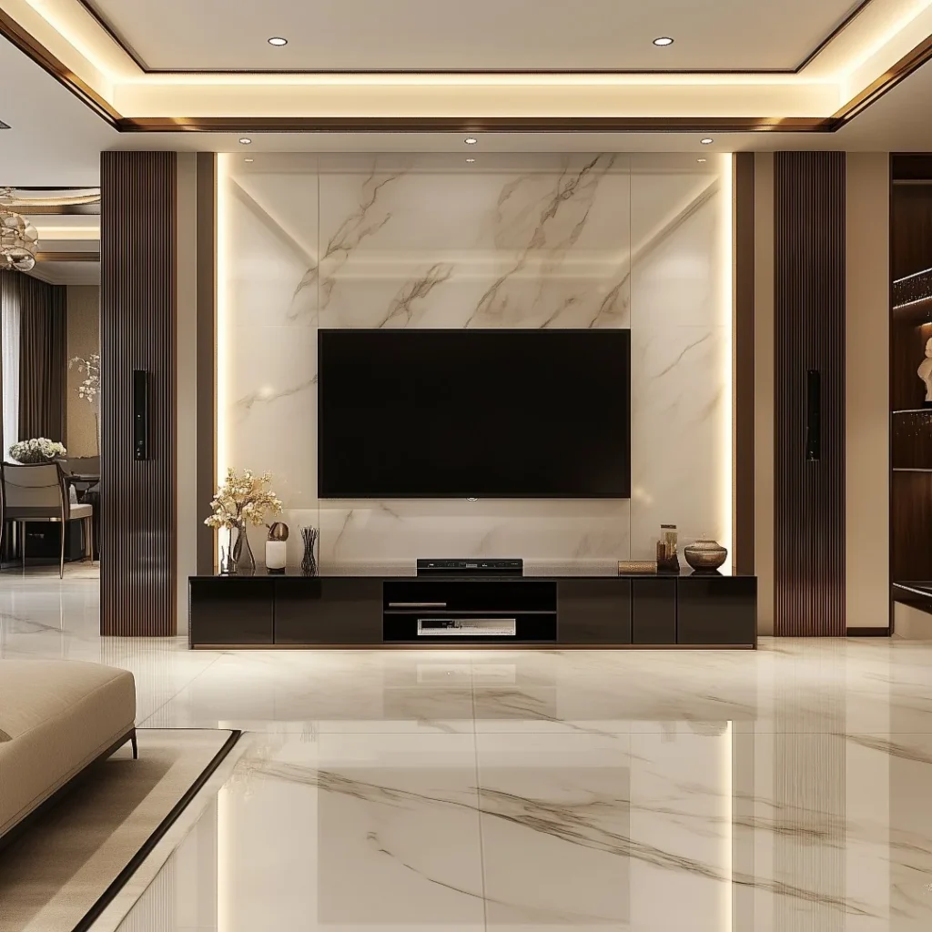 luxury-modern-tv-wall-with-marble-backdrop-and-warm-lighting