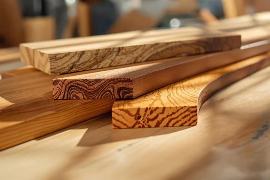 Villa Renovation 16 assorted-solid-wood-planks-varied-grain-patterns-workshop