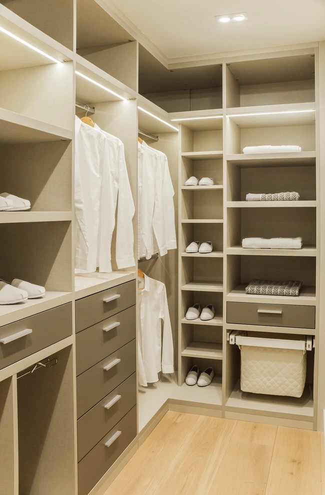 contemporary wardrobe shelves