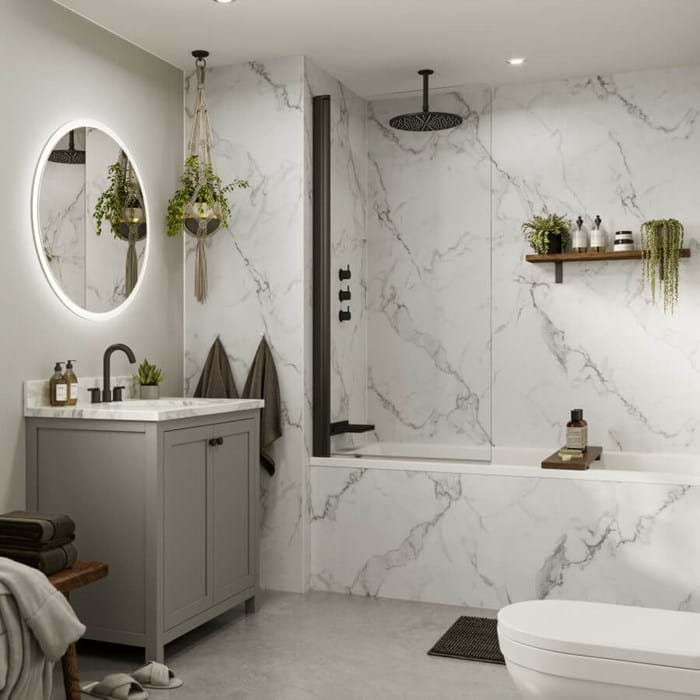 modern marble bathroom wall panel