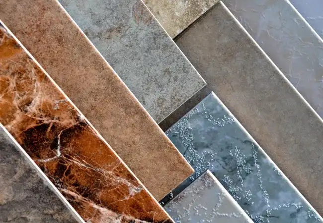 Villa Renovation 13 diagonal-display-porcelain-ceramic-tile-samples-marble-stone-textures