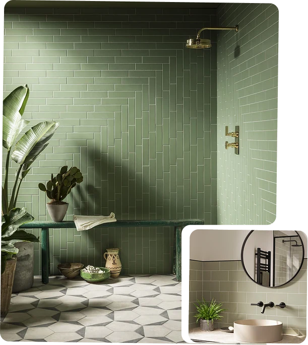 sage-green-metro-tiled-shower-room-with-brass-fittings-and-geometric-floor-tiles
