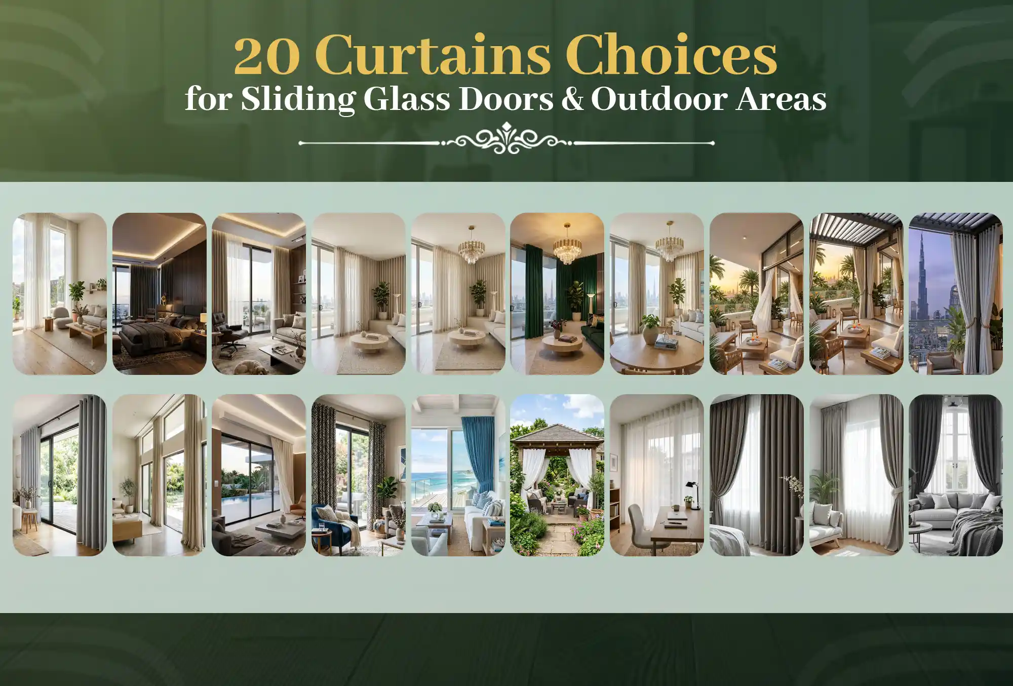 20 Curtains Choices for Sliding Glass Doors